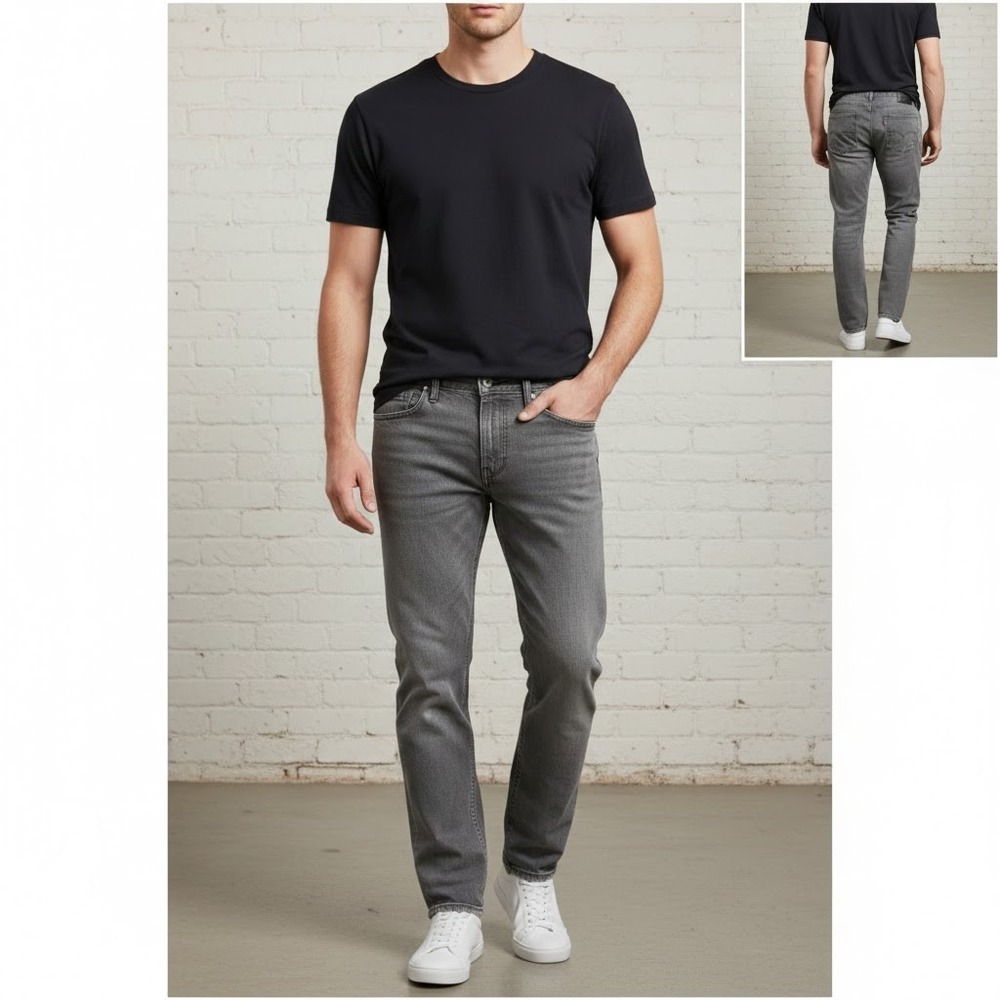 Levi Strauss 508 Jeans Mens‎ 30x30 Gray Straight Fit Denim Pants Read*